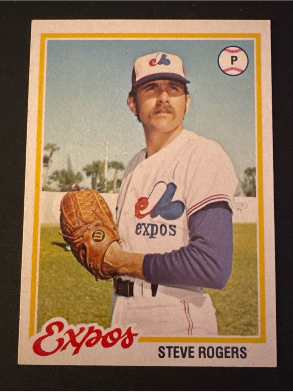 1978 Topps Steve Rogers Expos Card - Blue and Orange